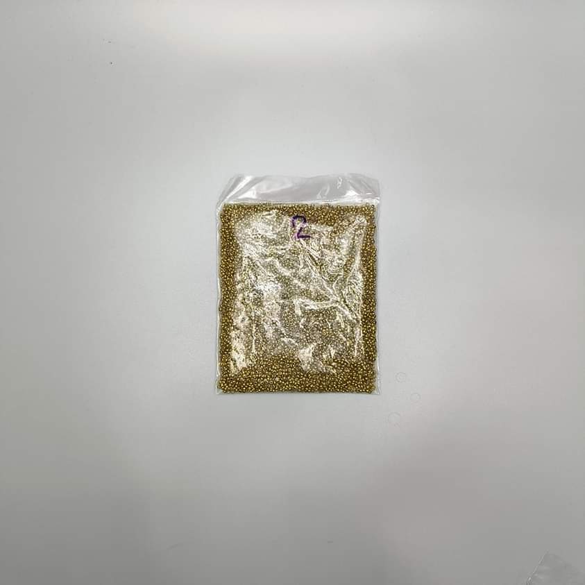 สต๊อปเปอร์ เม็ดบีบกลม สีทองเหลือง 3 มิล 100กรัม/400 บาท