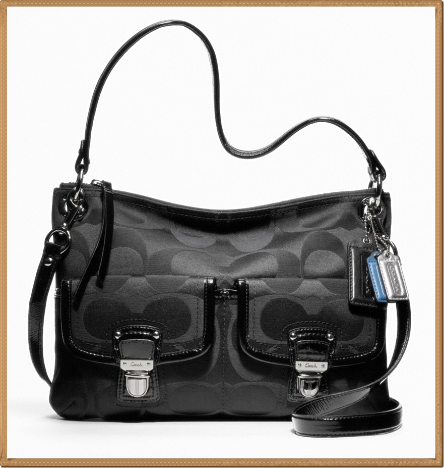 Coach Poppy Signature Sateen Hippie 18982 - Black