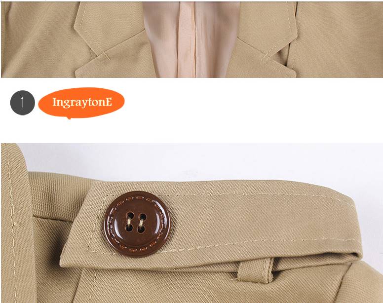 สูทผู้ชาย แฟชั่นชาย บ่าอินทนู ติดกระดุม สลิมฟิต กระเป๋าฟลิบ Size No.รอบอก43นิ้ว สี กากี