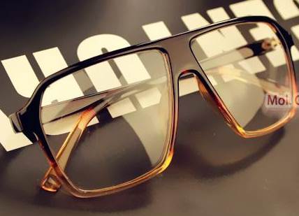 กรอบแว่นตาแฟชั่น เรโทร แบบAvi ใหญ่ กระจกใส (ดำเงา น้ำตาลด้าน ดำด้าน กระแดง น้ำตาลเข้ม น้ำตาลครึ่ง )