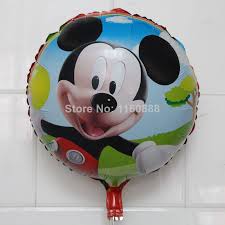 ลูกโป่งฟลอย์ลาย Mickey Mouse ทรงกลม (แพ็ค10ใบ) / Item No. TL-A064
