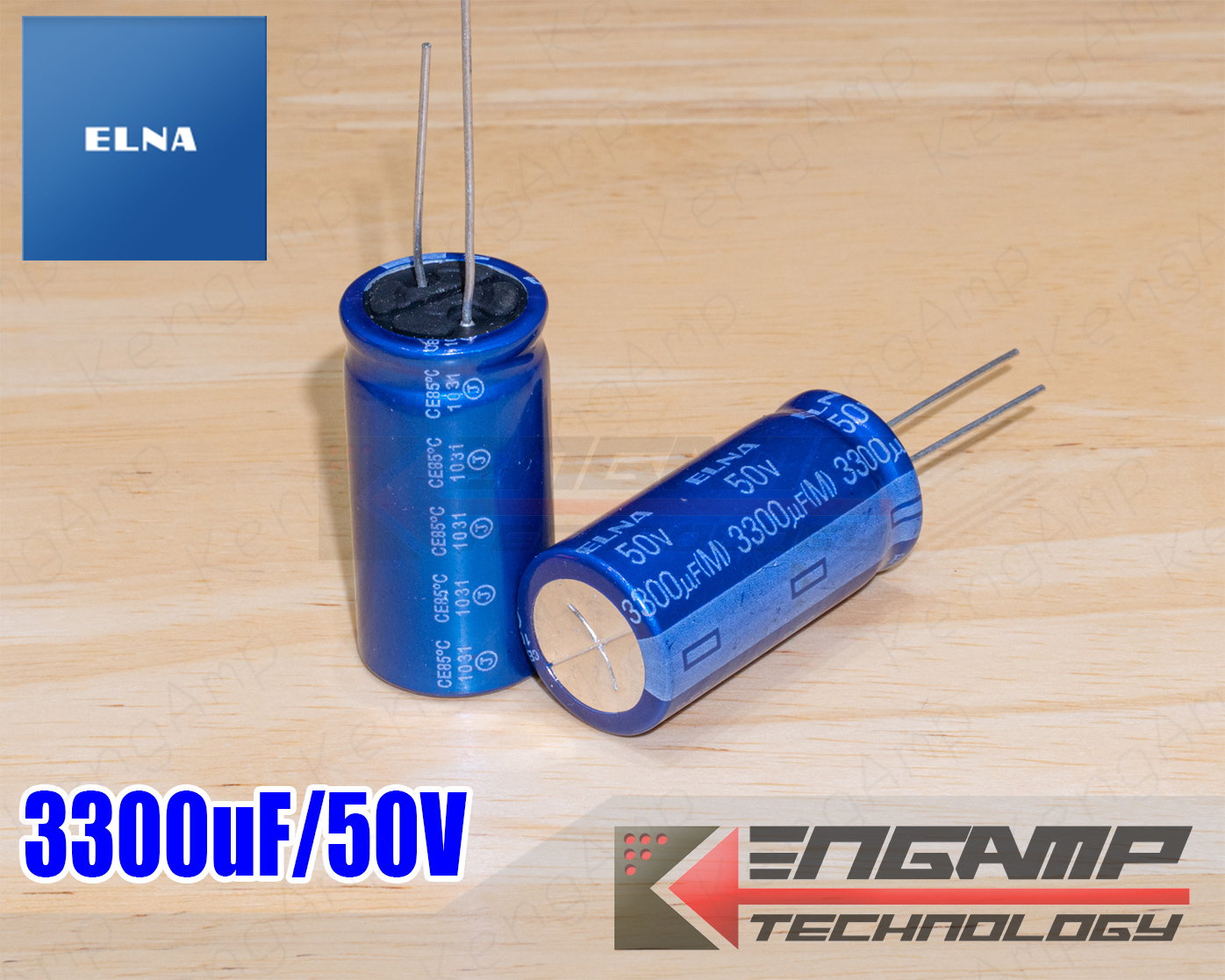 (1ตัว) [E-CAP] 3300uF/50V 85C ELNA RE3 18x37mm P=7.5mm
