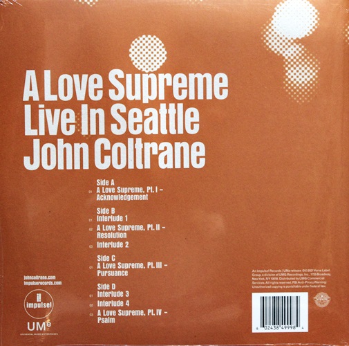 John Coltrane - A Love Supreme Live In Seattle 2Lp New