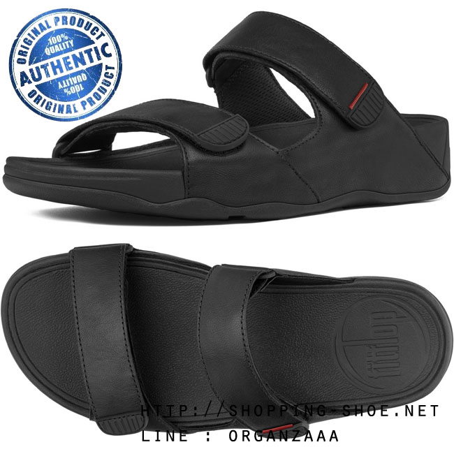 Fitflop Men's Gogh Slide All Black ของแท้ นำเข้าจาก USA และ UK