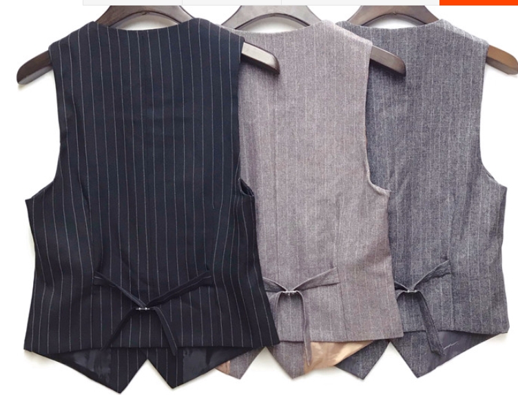 เสื้อกั๊กสูท สก็อต อังกฤษ กระดุม4เม็ด สีเทา ดำ กากี น้ำตาล ฟ้า ครีม Size เอวเสื้อNo.30 32 34 36 38 40 42