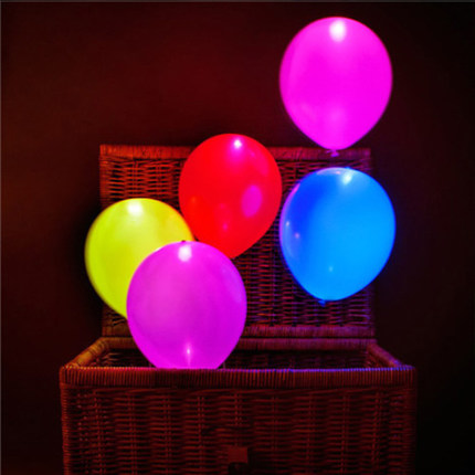 ลูกโป่ง LED คละสี แพ็ค 5 ชิ้น ไฟค้าง (LED Multi Color Balloon - LED Fixed Mode)