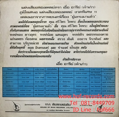 LP หงษ์ทอง ดาวอุดร - ผู้แทนมาแล้ว ปก VG++ แผ่น VG++