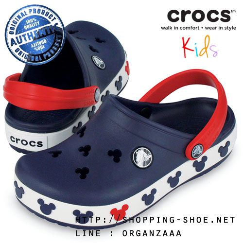 J1 : Crocband Mickey Kids II Navy ของแท้ Outlet ไทยและฮ่องกง