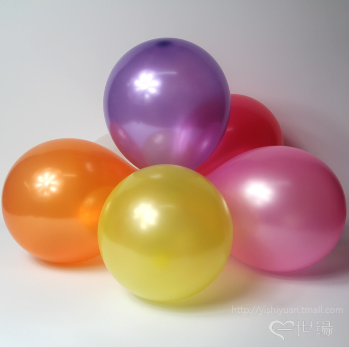 ลูกโป่งกลม เนื้อมุก สีชมพูอ่อน ไซส์ 9 นิ้ว แพ็คละ 10 ใบ ( Round Balloons 9" - Pearl Pink Color )