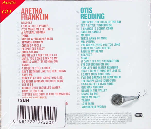 Aretha Franklin Otis Redding - The Very Best Of 2Cd N.