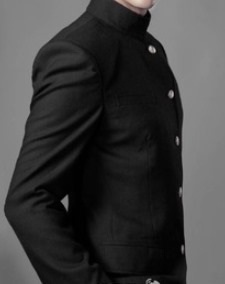 ชุดเสื้อ กางเกงพร้อมหมวก คอจีนกระดุมผ่า สีขาว ดำSize No สูง110 120 130 140 150 160 170 180