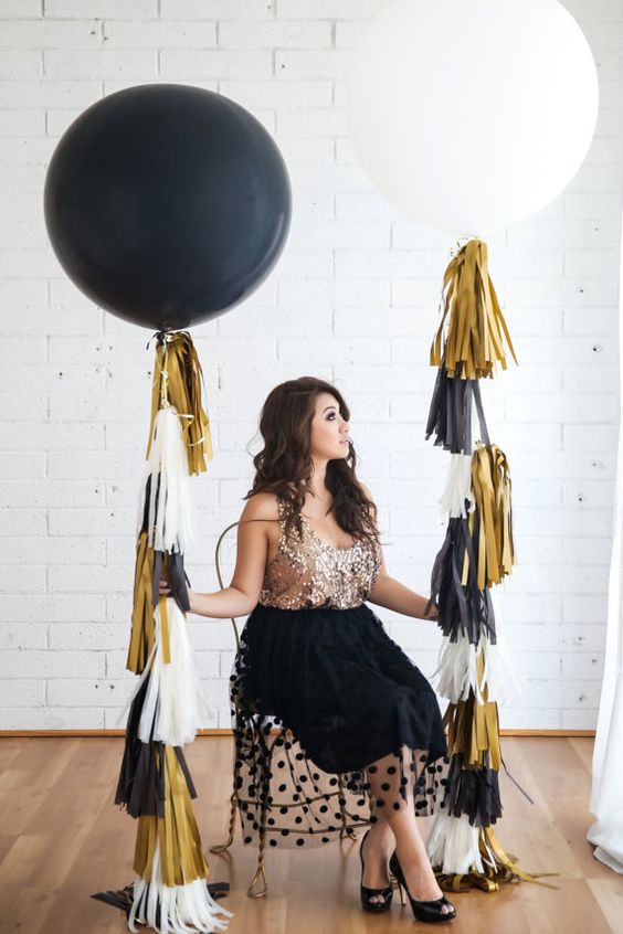 ลูกโป่งกลมจัมโบ้ไซส์ใหญ่ 36" Latex Balloon RB ONYX BLACK 3FT สีดำ/ Item No. TQ-42857 แบรนด์ Qualatex