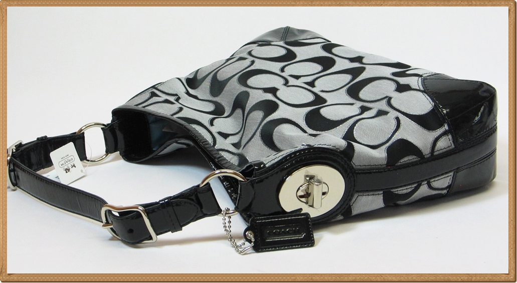 Coach Peyton Signature Sateen Shoulder Bag 1975 - Black