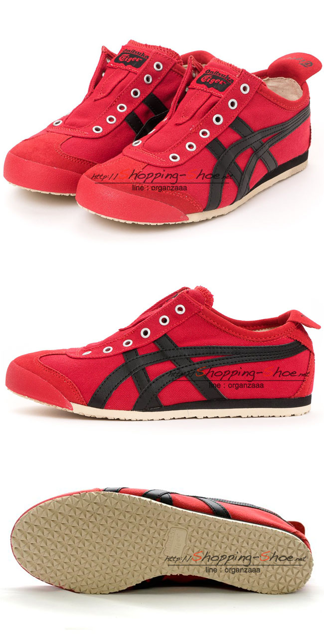 Onitsuka Tiger Mexico 66 Slip On - Red / Black ของแท้ มีกล่อง ป้ายครบ