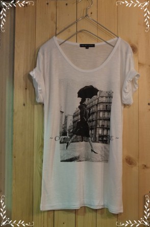 เสื้อยืด ลายวินเทจ umb&block Size No.38 ครีม