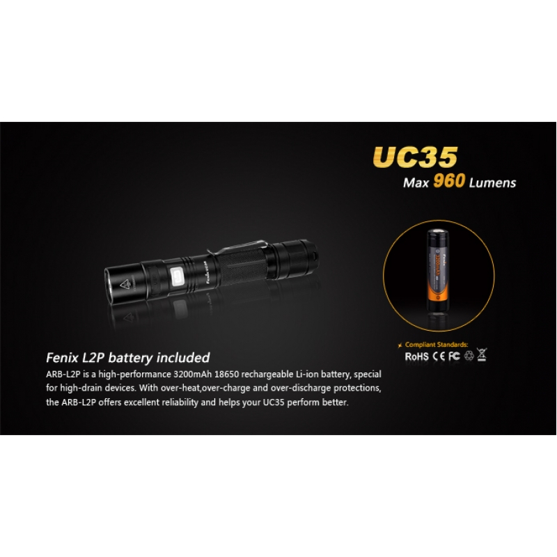 ไฟฉาย Fenix UC35 แถมแบต