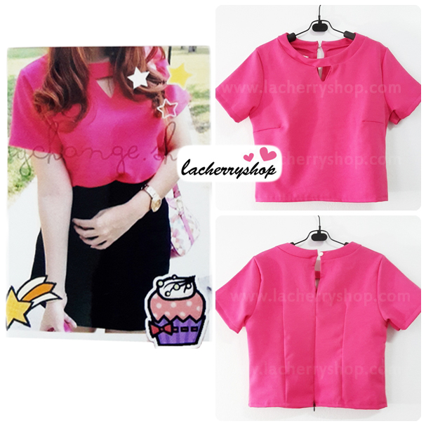 เสื้อแฟชั่น สีชมพู ผ้าฮานาโกะ ทรงสวย แบบน่ารักๆ เนื้อผ้านิ่ม อยู่ทรงไม่ยับง่าย ใส่สบาย สินค้าคุณภาพ ราคาไม่แพง