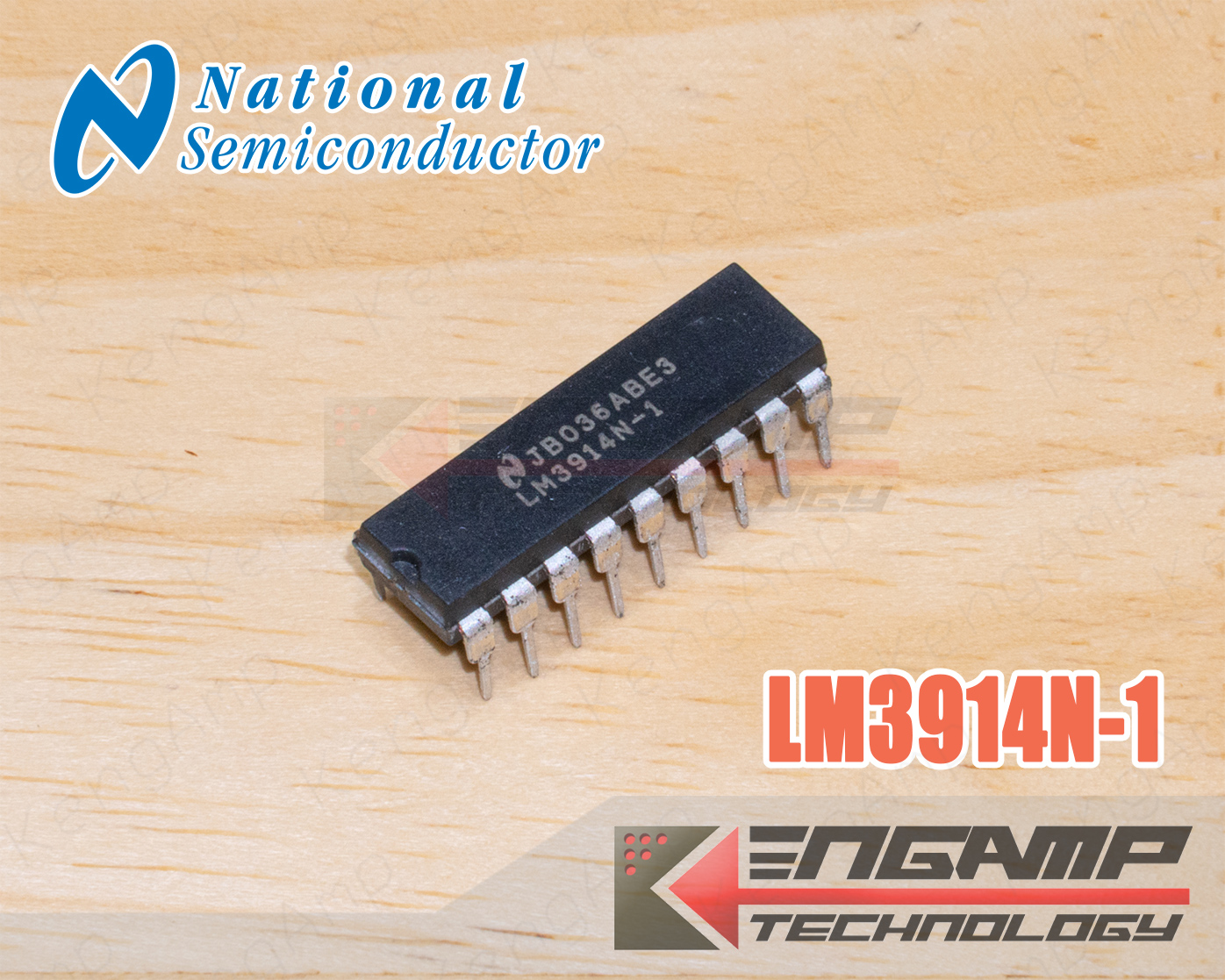 (1ตัว) [IC] LM3914N-1 National Dot/Bar Display Driver
