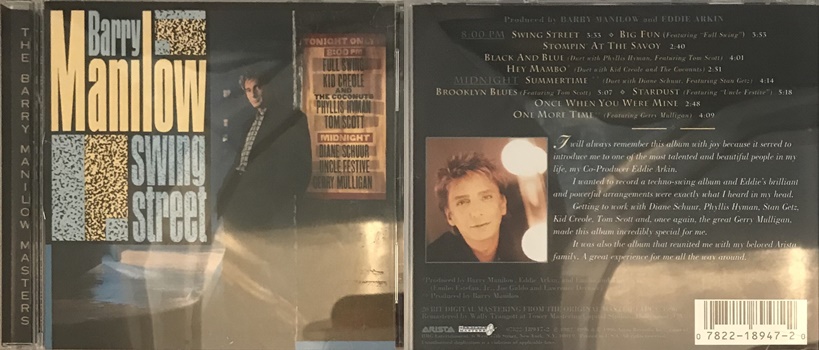 Used CD ฺBarry Manilow - Swing street ( good)