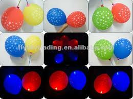 ลูกโป่ง LED พิมพ์ลายดาว คละสี แพ็ค 5 ชิ้น ไฟสลับสี (LED Balloon Star Mixed Color - LED RGB)