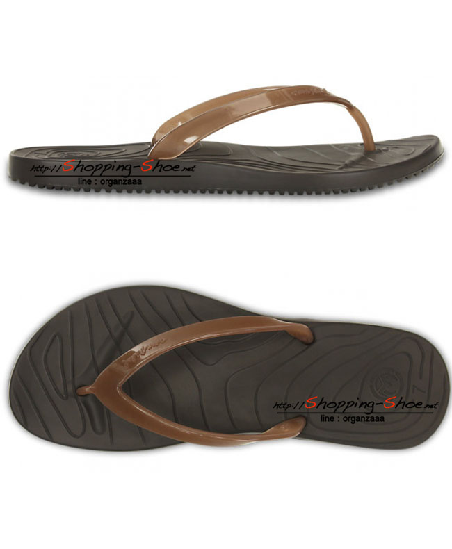 Crocs Ocean Minded Women’s Malia II Metallic Sandal - Espresso / Bronze ของแท้ Outlet ไทยและอเมริกา