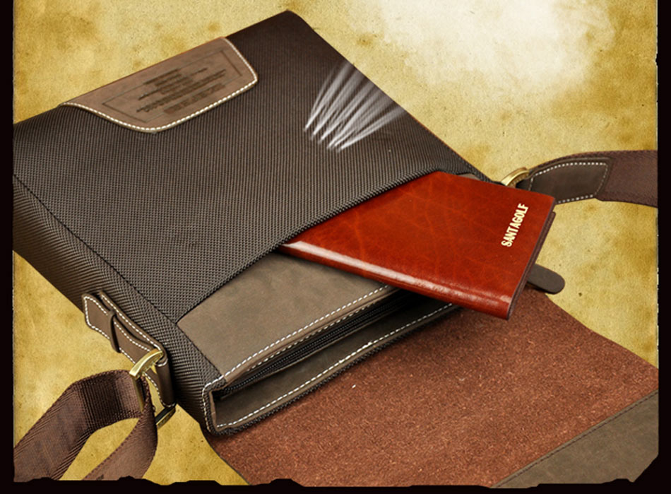 กระเป๋าเรโทร ขนาดพกพา CODE No.2 สุดคลาสสิค เนื้อผ้าออกฟอร์ด สีน้ำตาล