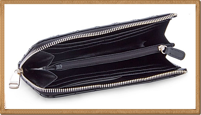 Mango - กระเป๋าใส่เงินใบยาว หนังแก้ว สีเทา