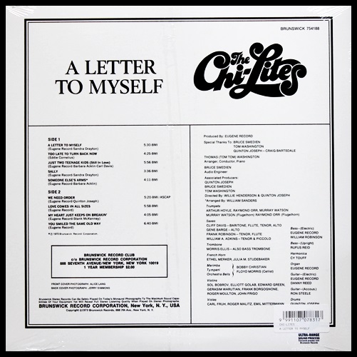 Chi-Lites - A Letter To My Self 1Lp N.