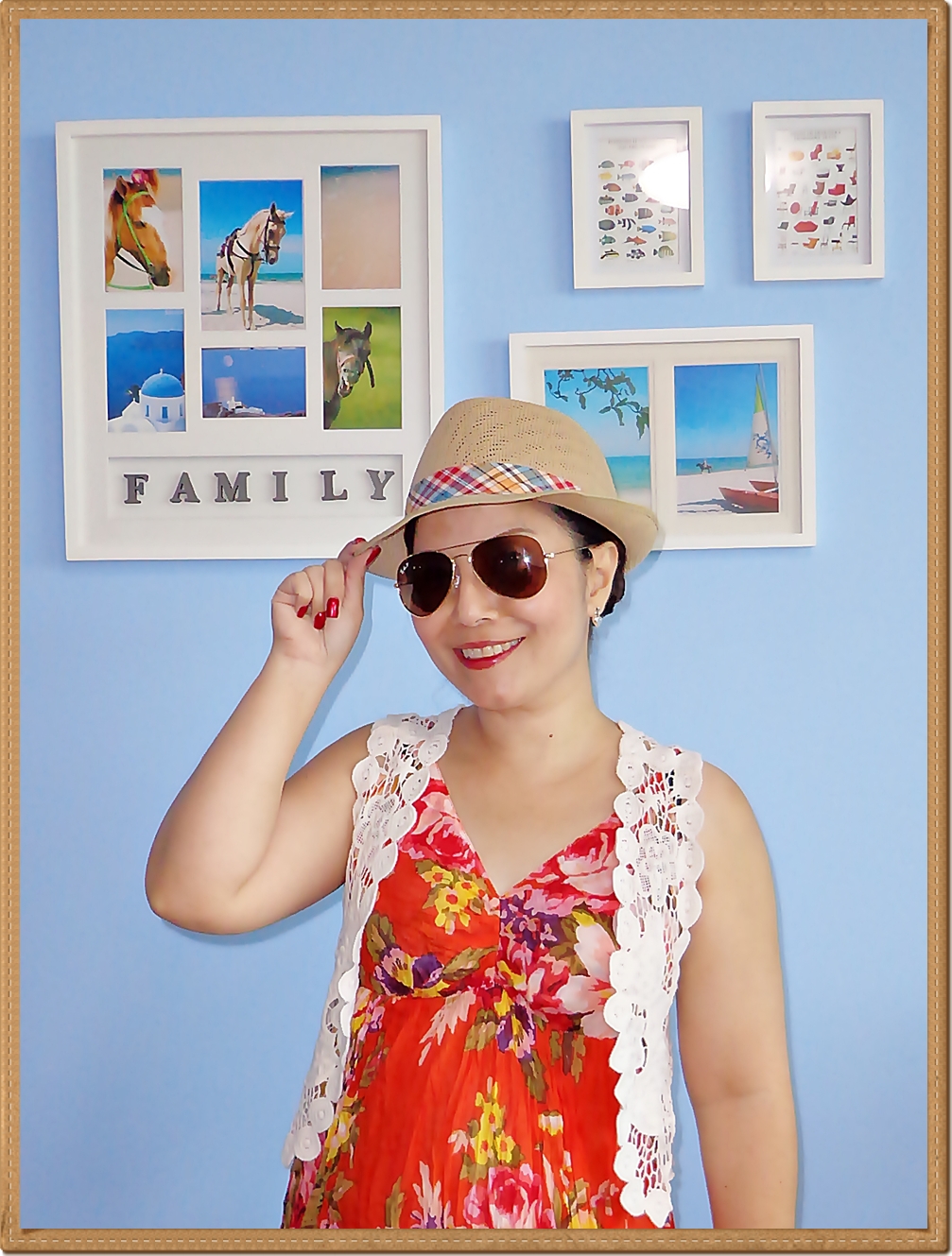 RB3025 (001/33) กรอบสีทอง เลนส์สีชา B-15