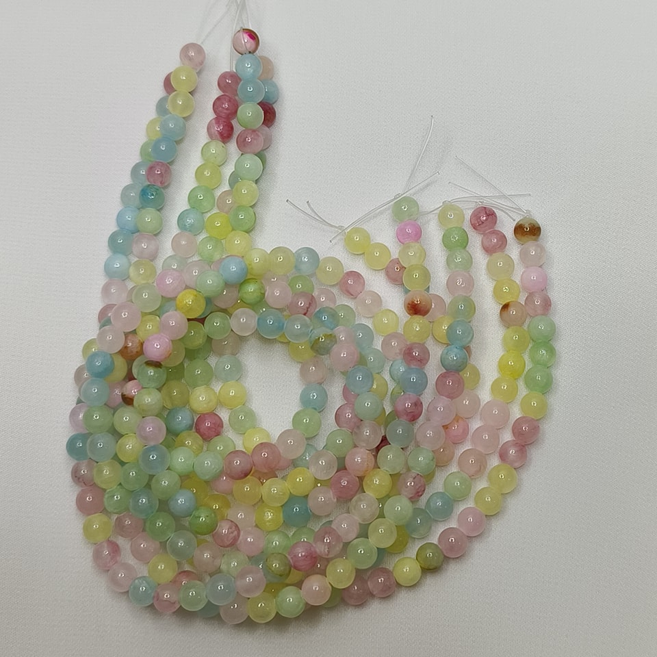 หินแบริลแคนดี้ หินความรักหอมหวาน อารมณ์ดี ความรัก อ่อนวัย ยาว 37 ซม. 6 มิล (63 เม็ด)