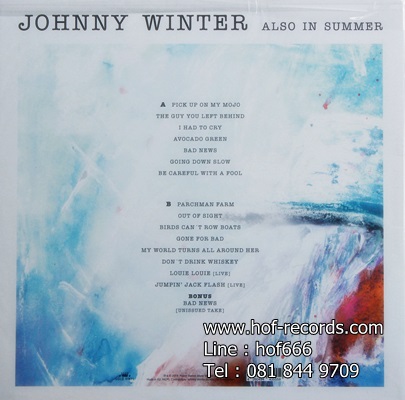 Johnny Winter - Also In Summer (Blue Vinyl) 1Lp N.