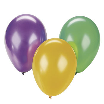 ลูกโป่งกลมเนื้อเมททัลลิก สีม่วงเข้ม ไซส์ 10 นิ้ว แพ็คละ 10 ใบ (Round Balloons Size 10" - Metallic Deep Purple Color)