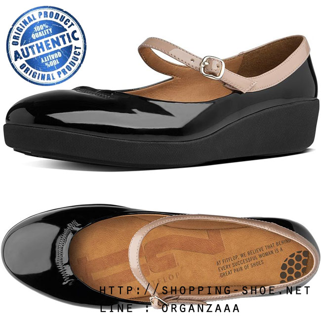 Fitflop F-Pop Mary Jane Patent Black ของแท้ นำเข้าจาก USA และ UK