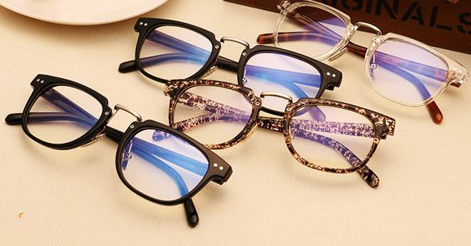 กรอบแว่นสายตาแฟชั่น แบบสลิมสันเงิน republic กรอบสี ดำเงา