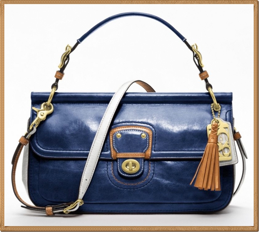 Coach Leather Colorblock City Willis 19035 - ฺBlue