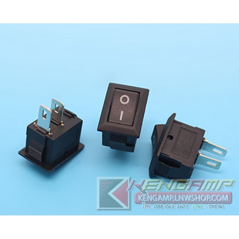(10ตัว) [SW] KCD11-101 2ขา สวิตซ์ขนาด 10x15mm 3A/250V