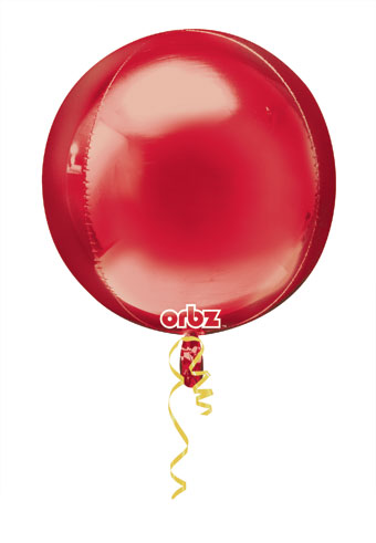 ลูกโป่งฟอลย์ ทรงกลมลูกบอลสีแดง ไซส์ 22" ORBZ RED / Item No.TQ-A2820399 แบรนด์ Qualatex