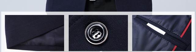 เสื้อสูทผู้ชายคอจีน แฟชั่นสลิมฟิตเรียบ Size No. 35 37-39-41 43 45 47 สีดำ น้ำเงิน