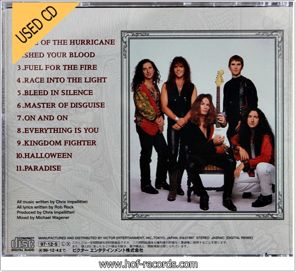 Impellitteri - Eye Of The Hurricane ( Made In Japan ) Used Cd VG++