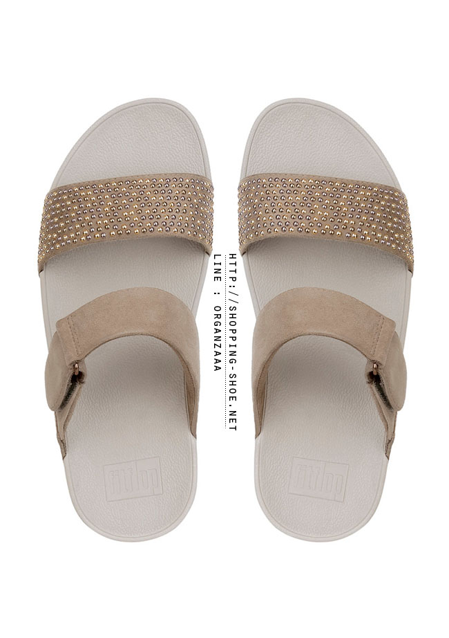 Fitflop Lulu Popstud Slide Desert Stone ของแท้ นำเข้าจาก USA และ UK