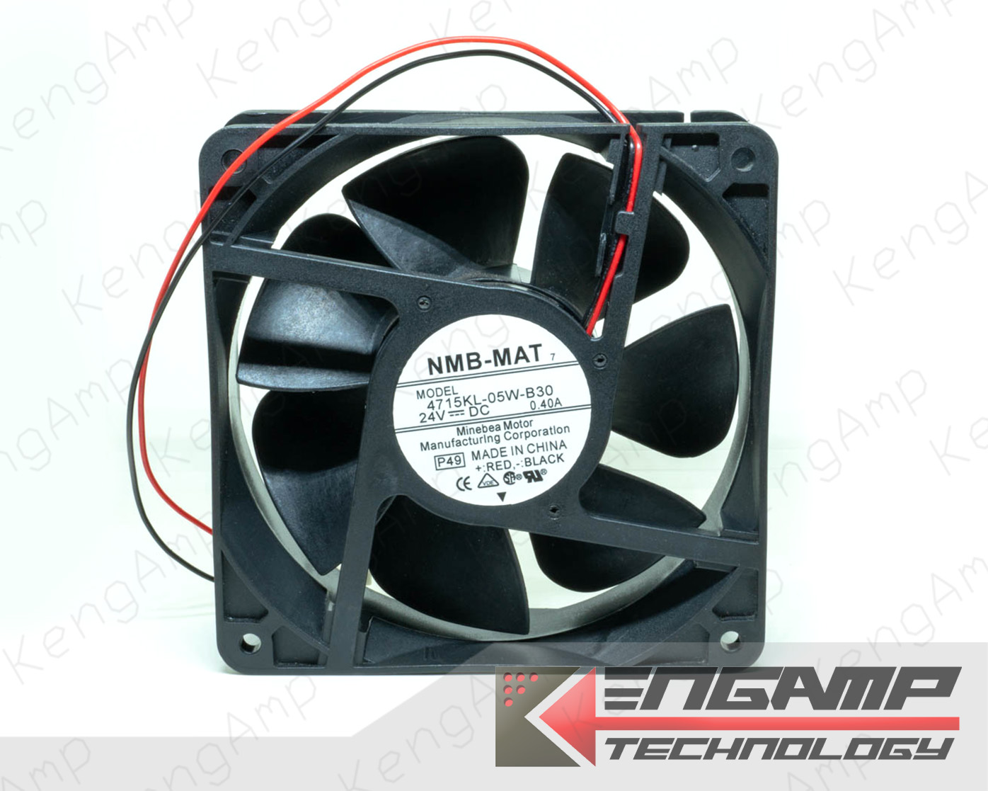 NMB-MAT 4715KL 24V 0.4A 12x12x3.8cm 2สาย XH2.54