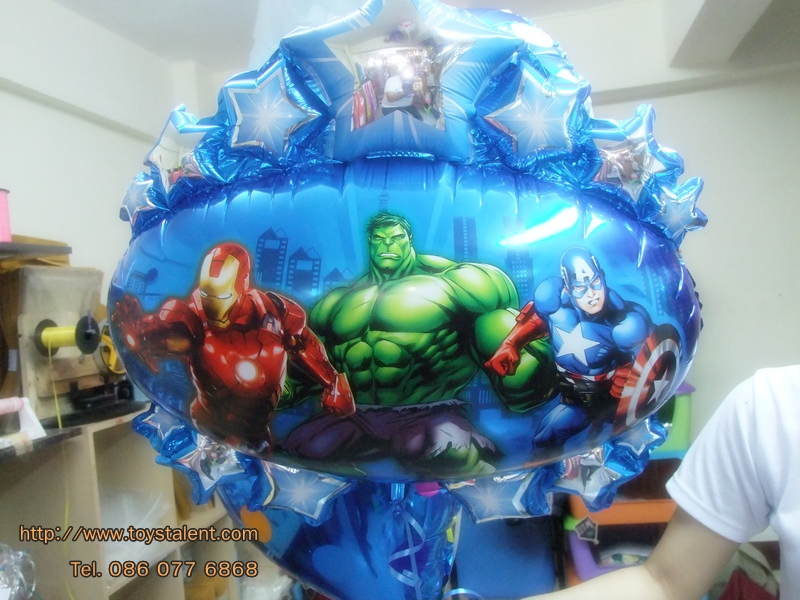 ลูกโป่งฟลอย์ ป้ายรวมซุปเปอร์ฮีโร่ - Super Hero Foil Balloon / Item No. TL-A090