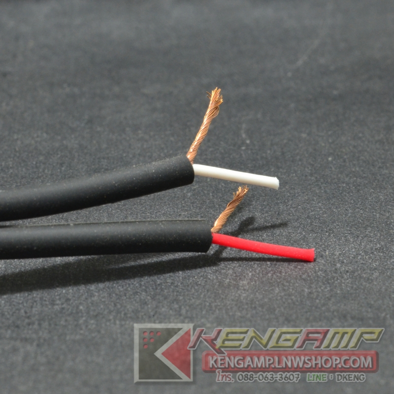 (1M) [WIRE] (อ่านก่อนสั่งซื้อ) Dynacom JSL-124 สายชีนด์คู่ขนาด OD = 3mm 2เส้นติดกัน สีดำและเทา
