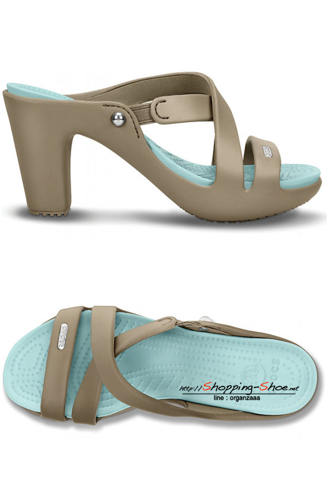 Crocs Cyprus IV Heel - Khaki / Sea Foam ของแท้ Outlet ไทยและอเมริกา