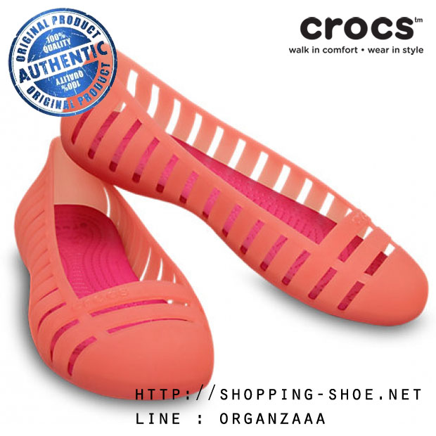 Women's Crocs Adrina Flat II - Coral / Candy Pink ของแท้ Outlet ไทยและอเมริกา