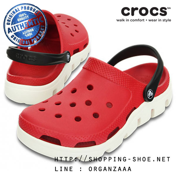 Crocs Duet Sport Clog - Pepper / White ของแท้ Outlet ไทยและอเมริกา