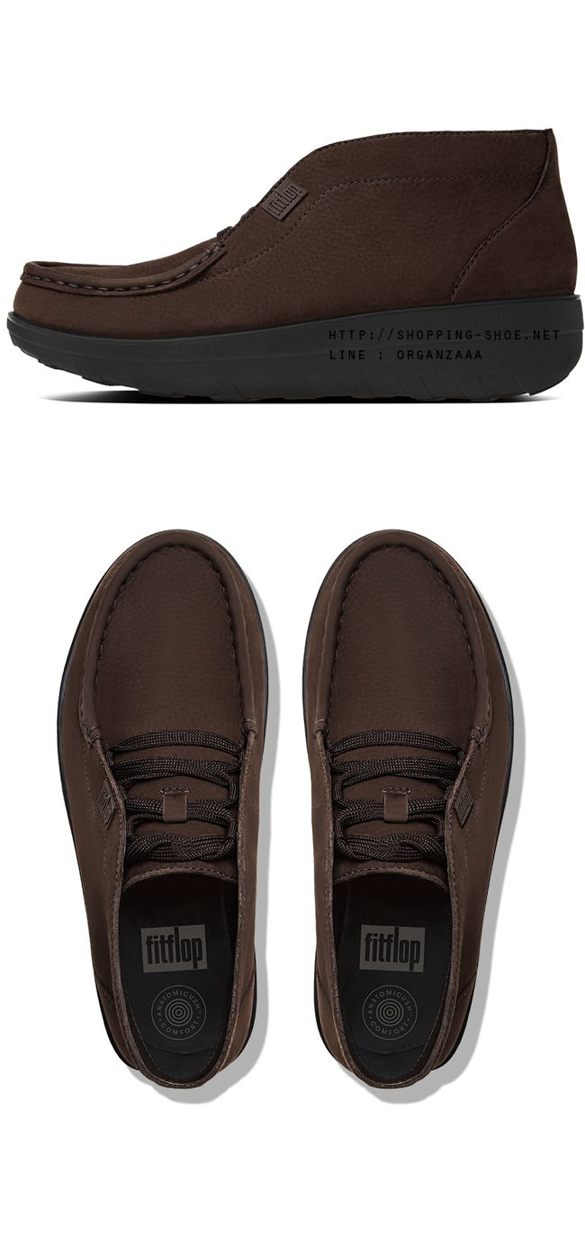 Fitflop Loaff Lace-Up Ankle Boots Chocolate ของแท้ นำเข้าจาก USA และ UK