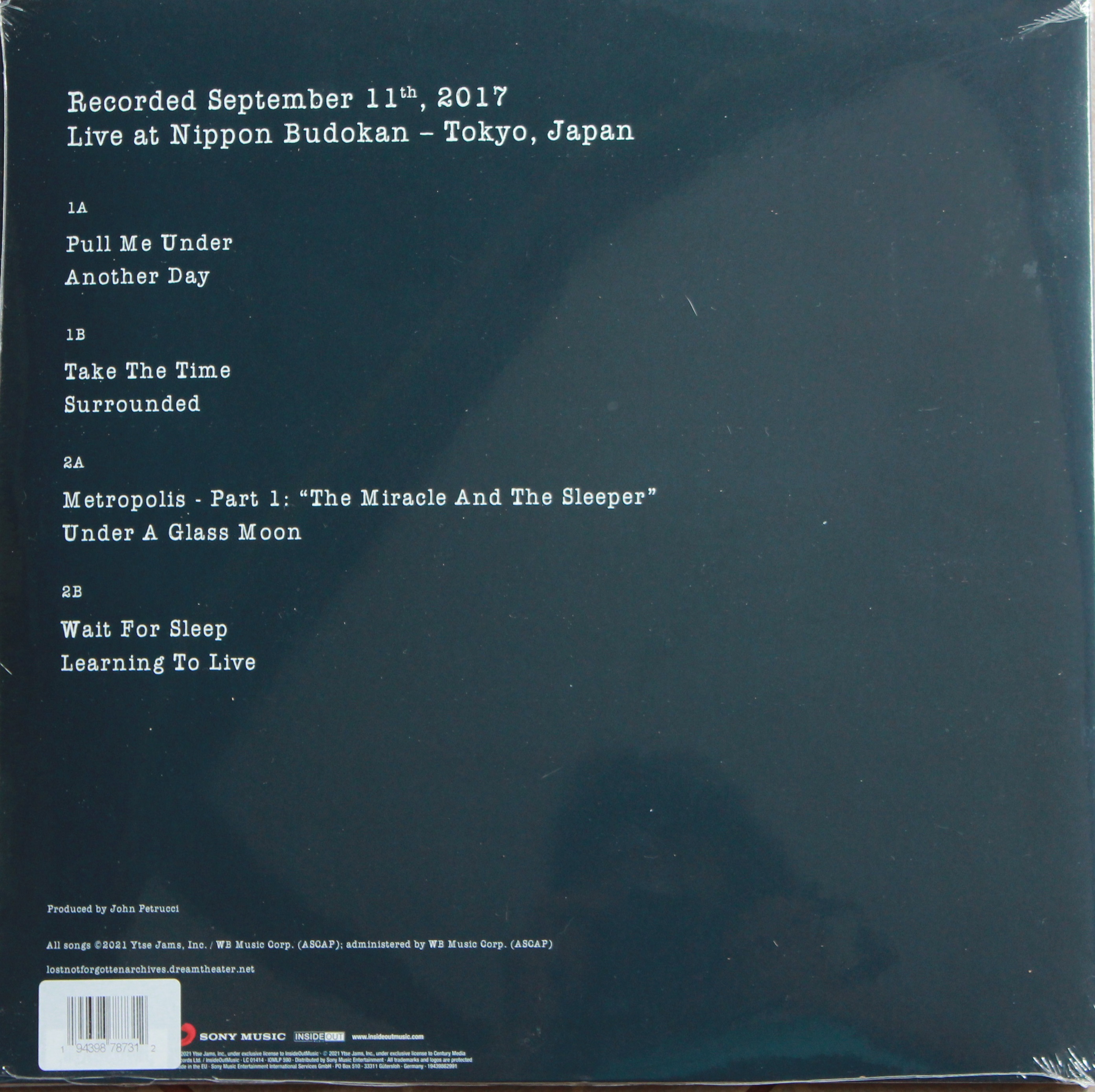 Dream Theater - Images And Words Live In Japan , 2017 ( Blue Vinyl ) 2Lp + 1Cd N.