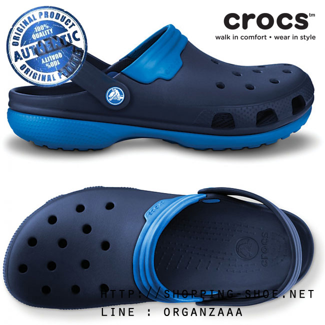 M12 : Men's Crocs Duet - Navy/Sea Blue ของแท้ Outlet ไทยและฮ่องกง