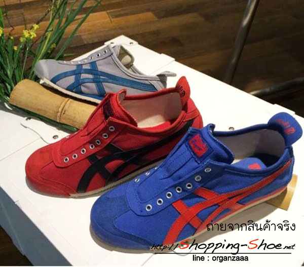 Onitsuka Tiger Mexico 66 Slip On - Light Grey / Sea Port ของแท้ มีกล่อง ป้ายครบ